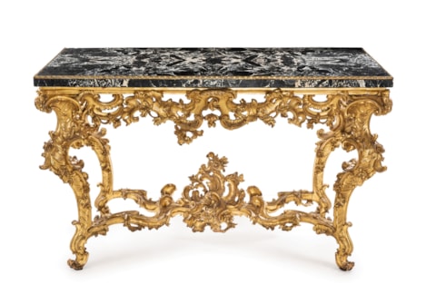 A Pair of Italian carved giltwood Console Tables