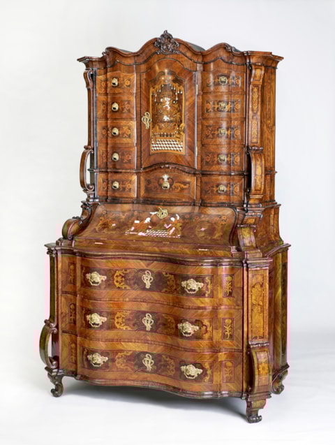 A Courtly German ormolu-mounted Bureau Cabinet