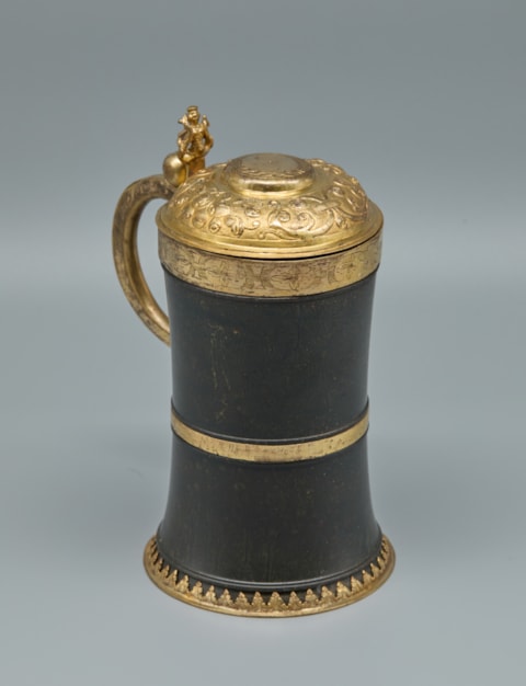 A German gilt-copper Serpentine Tankard