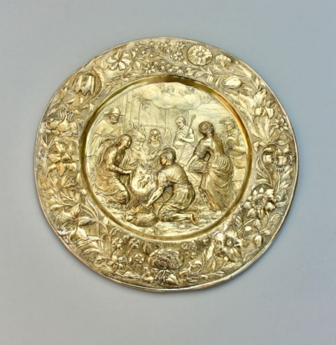 A German silver-gilt Dish